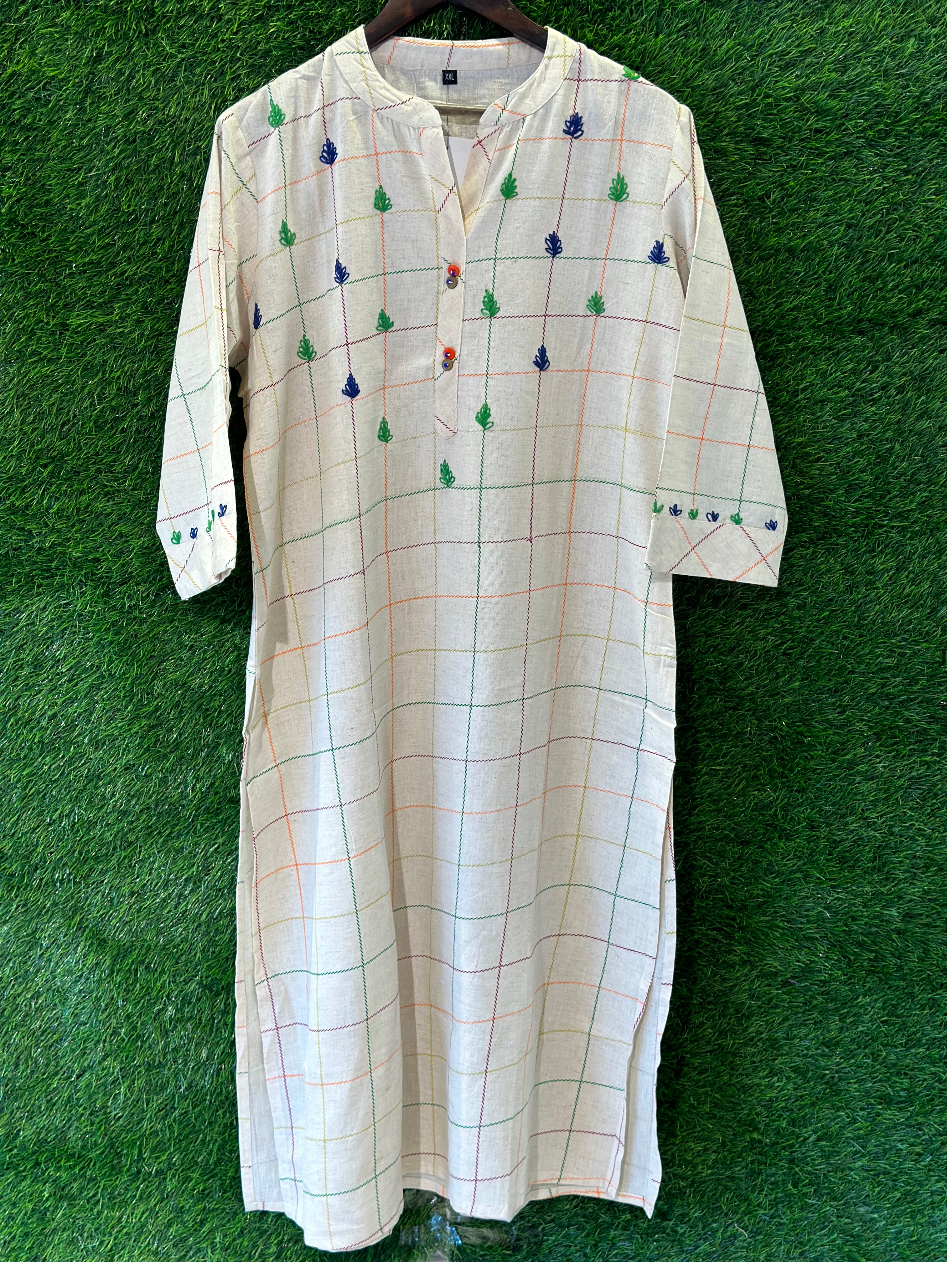 Authentic Kolkata Classic Kurta for Men - Traditional Indian Cotton Tunic - Perfect for Festivals, Weddings & Cultural Events