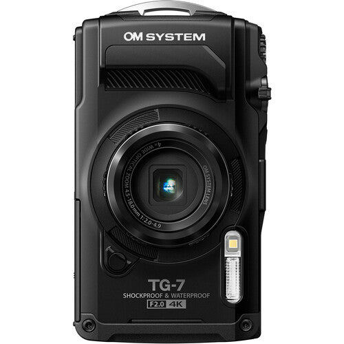 OM SYSTEM Tough TG-7 Waterproof Digital Camera (Black) - 50MP, 4K Video, Macro Mode - Perfect for Underwater Photography, Hiking & Outdoor Adventures