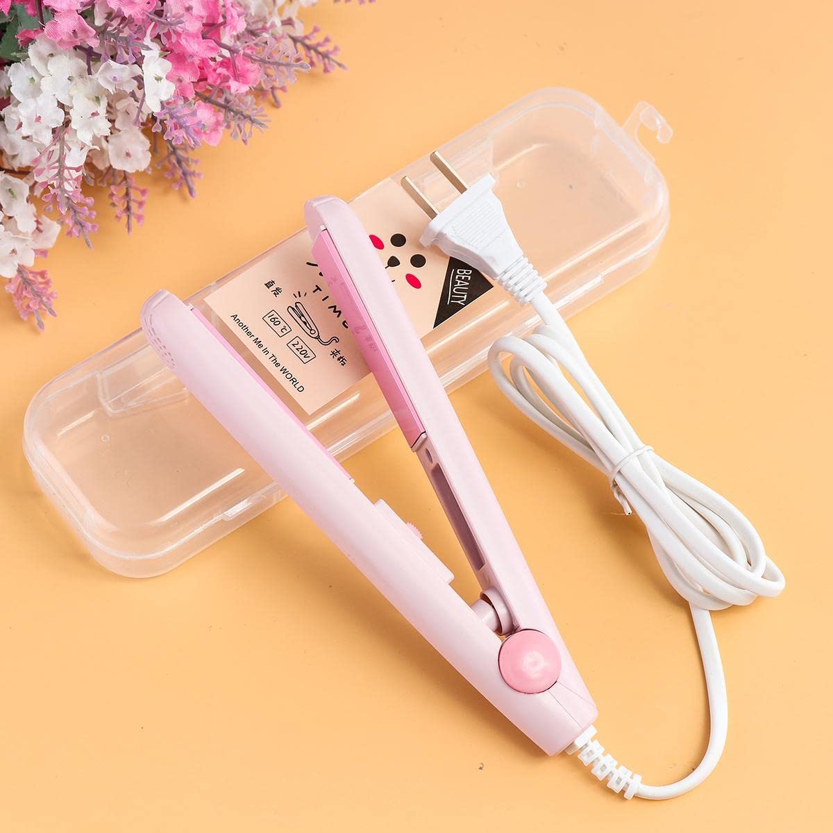 Global Mart Mini Hair Straightener for Teens - Compact & Portable Travel Flat Iron with Adjustable Temperature (Multicolor) - Perfect for School, Travel & On-The-Go Styling