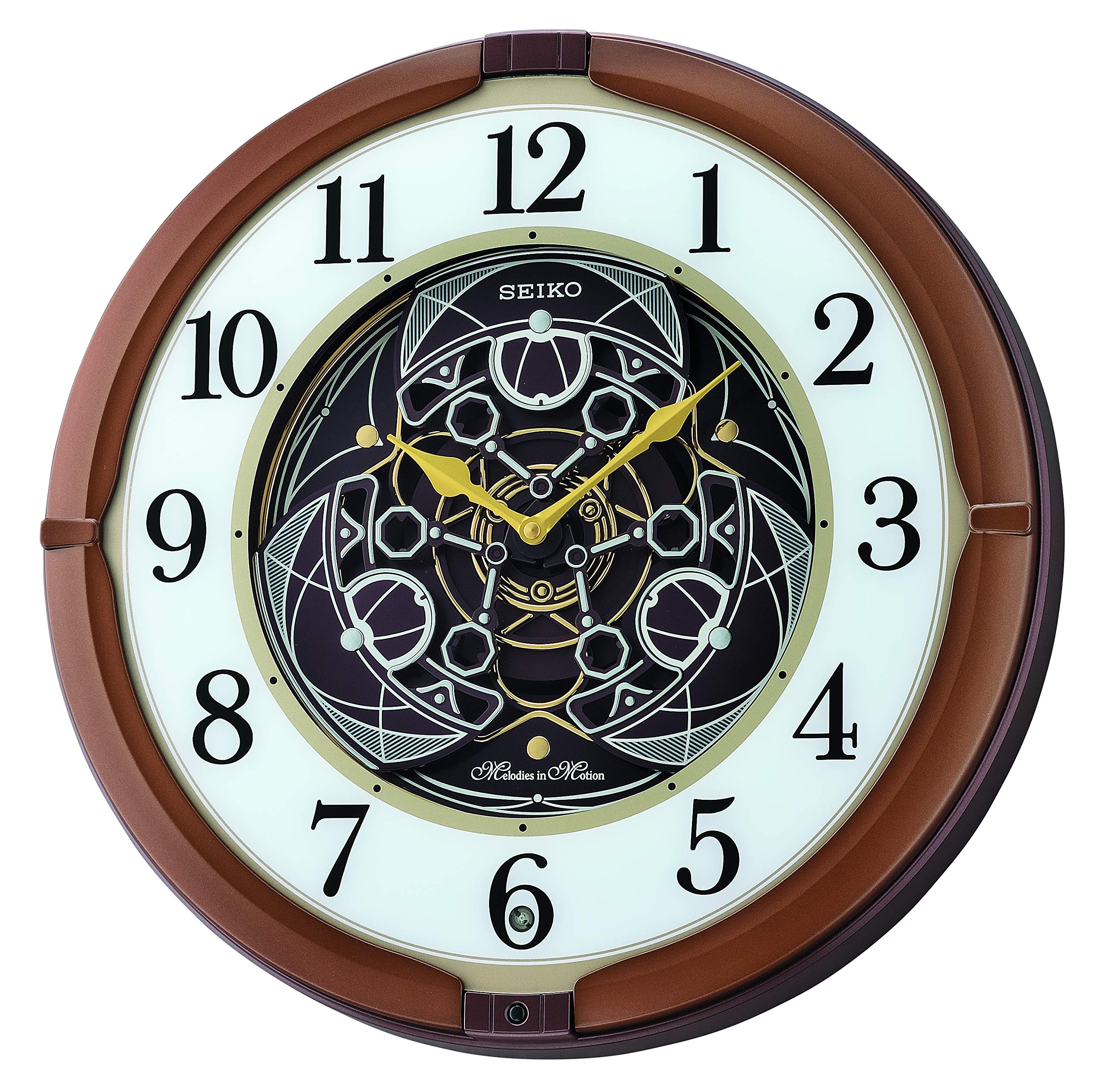 Seiko Melodies in Motion Wall Clock - Mechanical Movement Musical Clock for Home & Office Decor | Perfect for Living Room, Bedroom, and Office Spaces