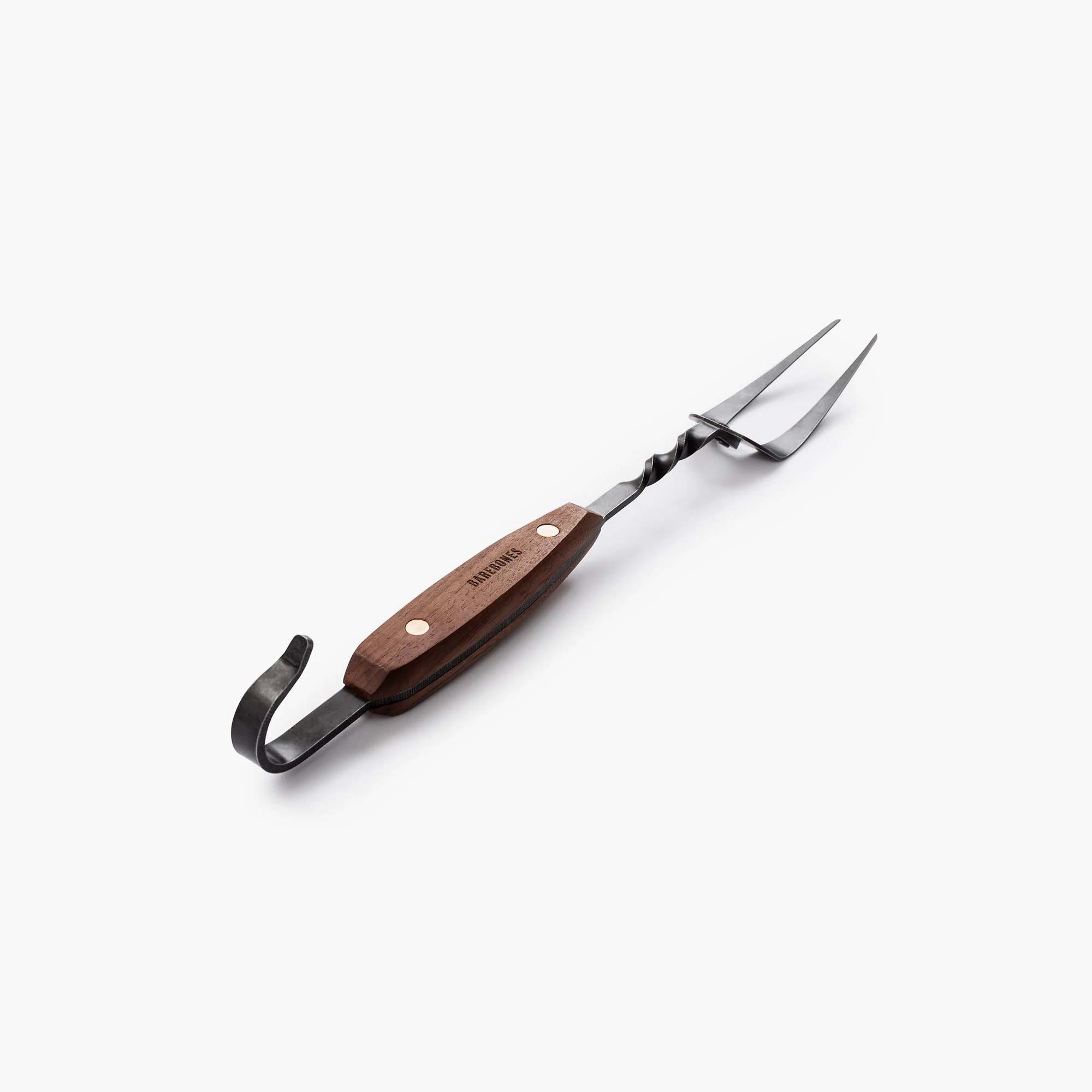 Premium Stainless Steel Cowboy Grill Carving Fork - Heavy Duty BBQ Meat Fork for Steak, Turkey & Roasts - Perfect for Outdoor Grilling, Camping & Backyard BBQs