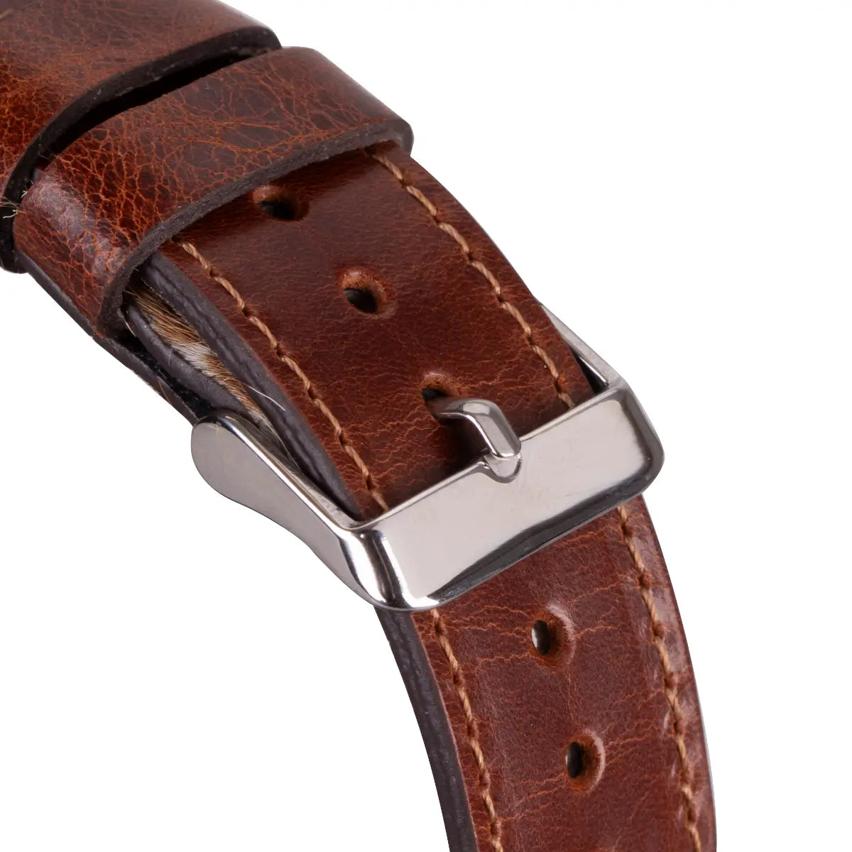 Brown Leopard Print Genuine Leather Sport Band for Apple Watch - Stylish & Durable Replacement Strap for Workouts, Running & Everyday Wear