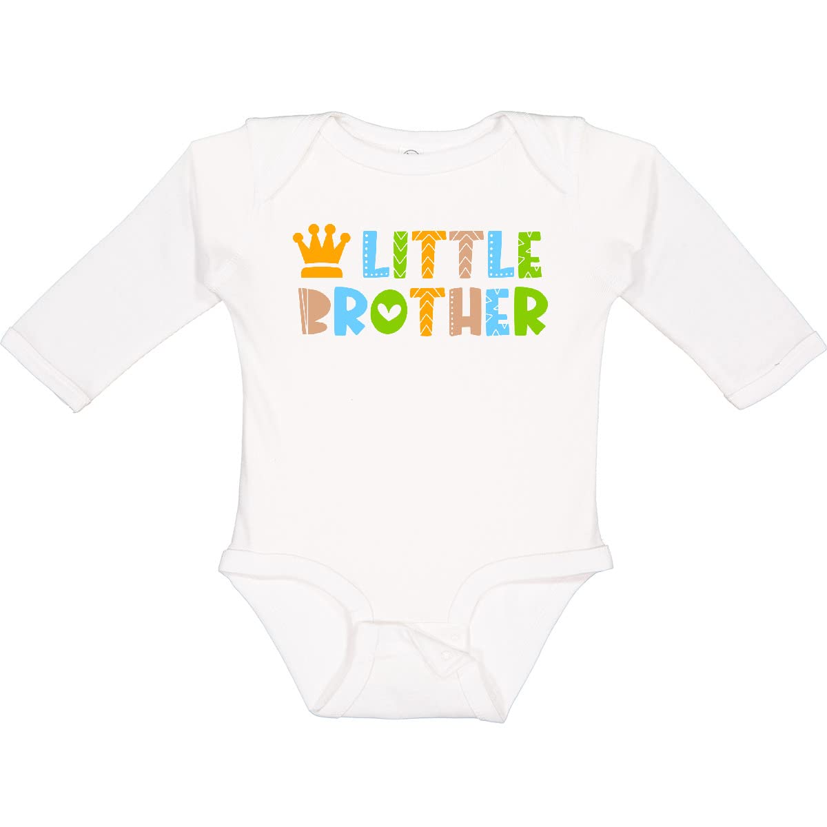 Inktastic Baby Brother Crown Long Sleeve Creeper - Perfect for Newborn Photoshoots