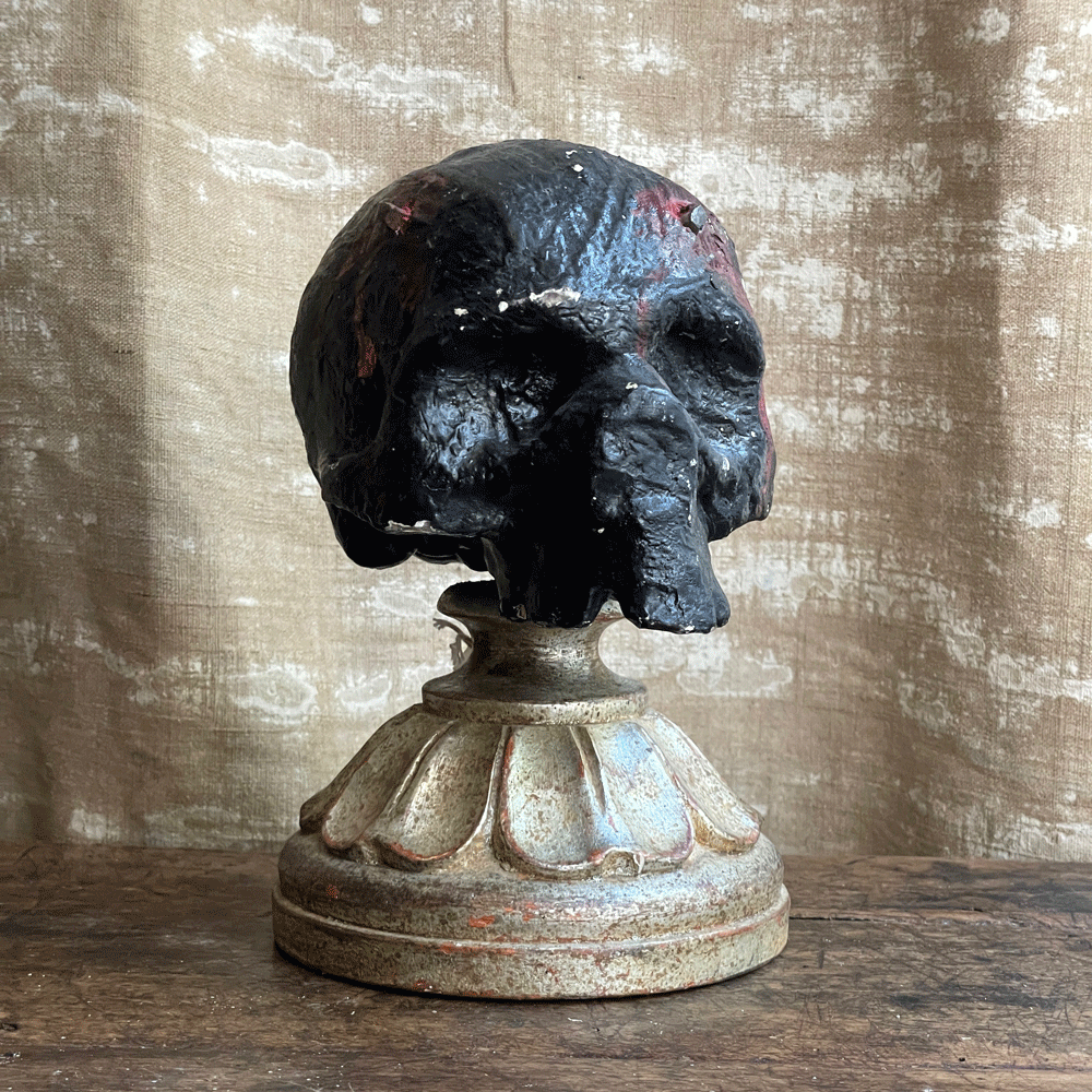 Vintage Early 20th Century Hand-Carved Austrian Crystal Skull - Gothic Decor, Collector's Item & Unique Home Display for Halloween, Day of the Dead, or Macabre Decorations