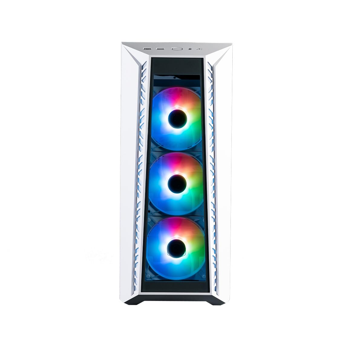 Cooler Master MasterBox 520 Mid-Tower ATX PC Case - 4 Pre-Installed ARGB Fans, Tempered Glass Front & Side Panel, Multiple Airflow Configurations, ARGB Controller (White) - Perfect for Gaming PC Builds & Workstation Setups