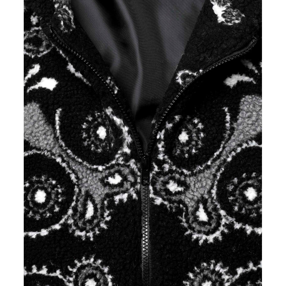 FR2 Paisley Fleece Hoodie for Men & Women - Black Cozy Pullover with Hood - Perfect for Casual Wear, Street Style & Outdoor Activities