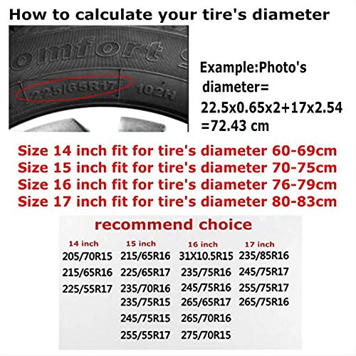 YISONG 16 Inch Universal Spare Tire Cover - Dust-Proof Wheel Protector for Jeep & Most Vehicles | Perfect for Off-Road Adventures & Camping Trips