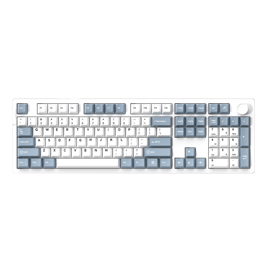DAREU EK106 Pro Wireless Mechanical Keyboard - 2.4G/Bluetooth/USB-C Tri-Mode, Hot-Swappable Gasket Mount, RGB Backlit with Volume Knob for Gaming, Typing & Office Work
