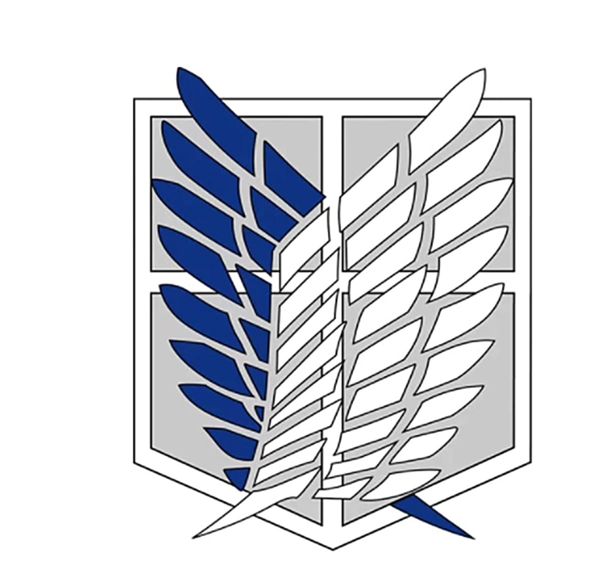 Titan Series Wings Symbol 10-Inch Tall Iron-On Heat Transfer Patch for Jackets, Bags & DIY Crafts - Durable Embroidered Applique for Clothing Customization