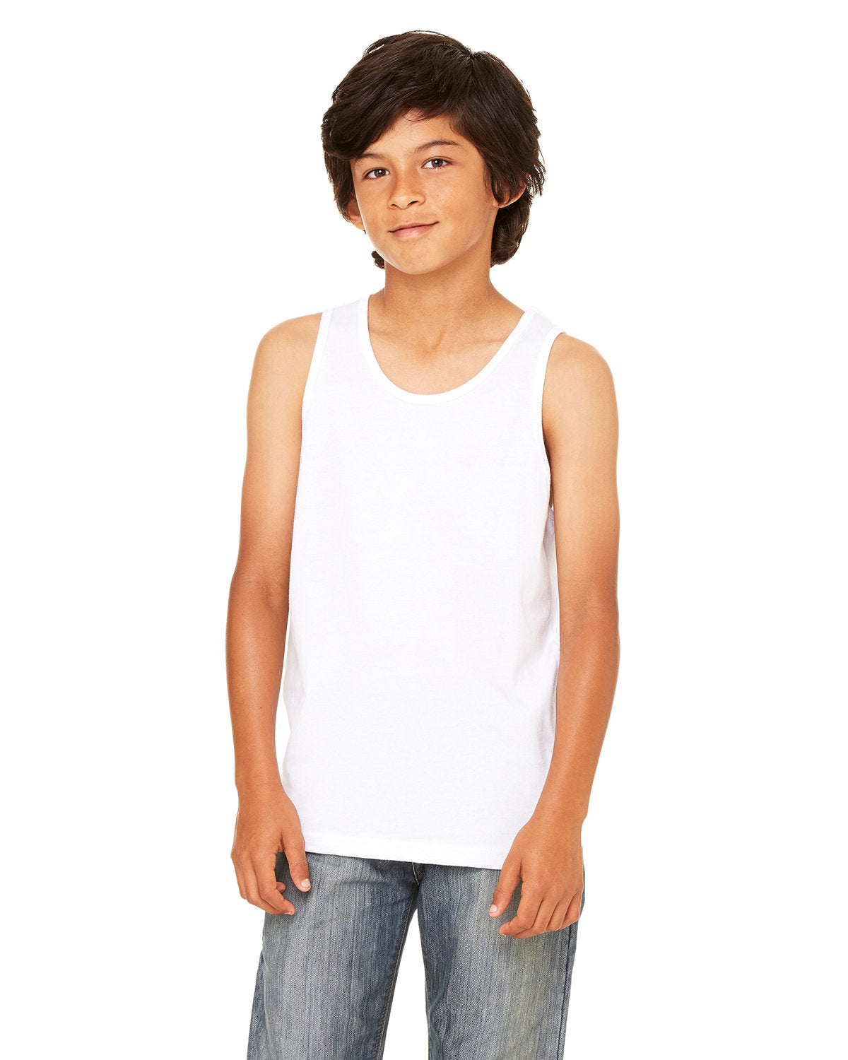 Bella + Canvas 3480Y Youth Jersey Tank Top - Soft Cotton Blend Sleeveless Shirt for Girls | Perfect for Summer, Sports & Casual Wear