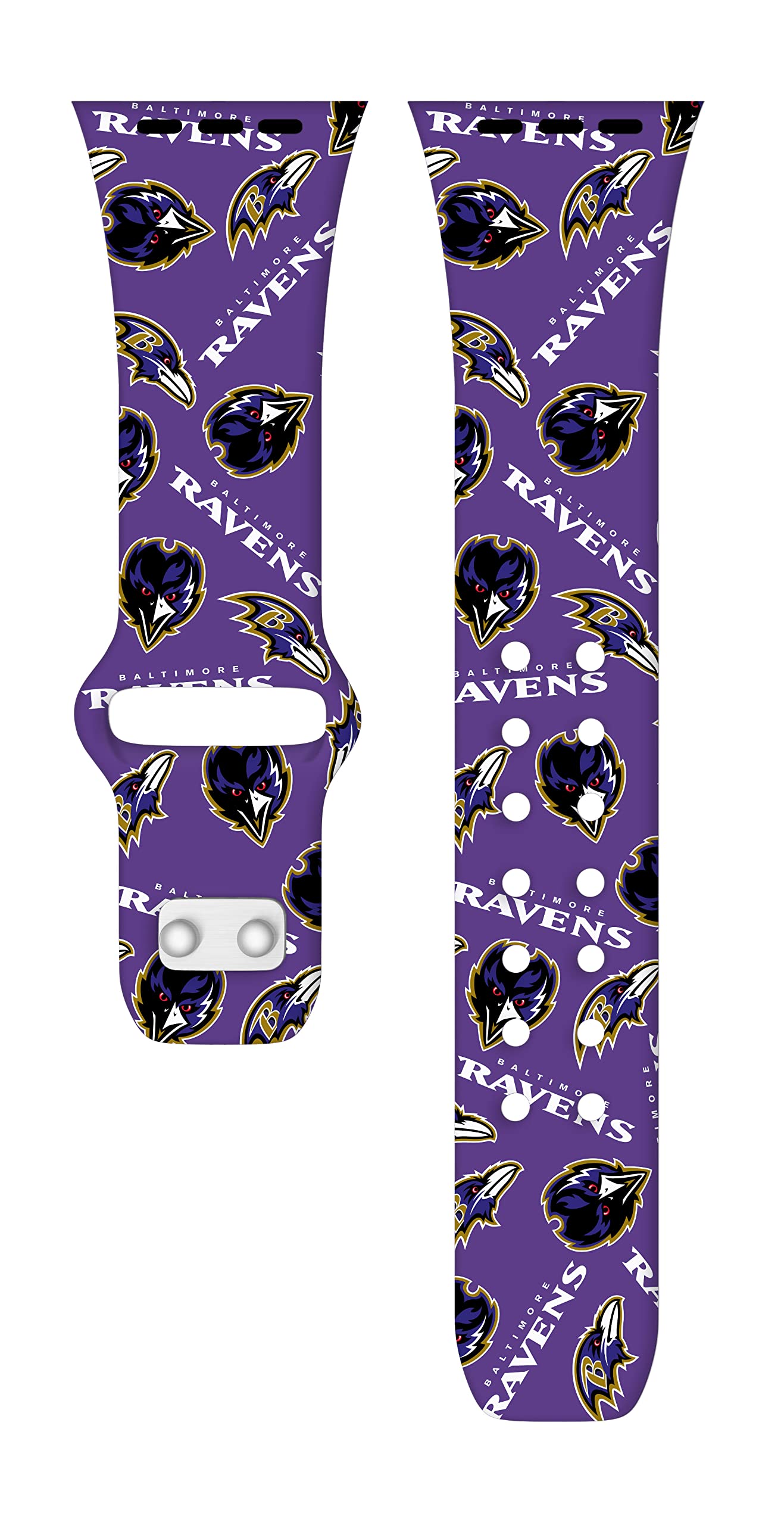 Baltimore Ravens HD Game Time Watch Band for Apple Watch - Perfect for NFL Fans & Game Day Outfits