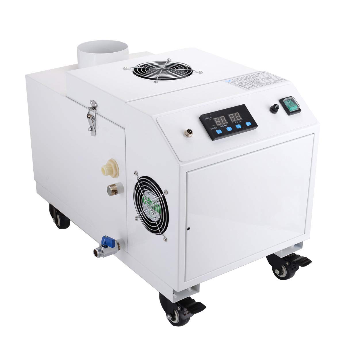 INTBUYING 3KG/H Ultrasonic Humidifier - Commercial & Industrial Grade Cool Mist Maker for Large Rooms, Greenhouses, Warehouses | Portable High-Capacity Humidification for Dry Climates, Plant Nurseries, and Indoor Agriculture