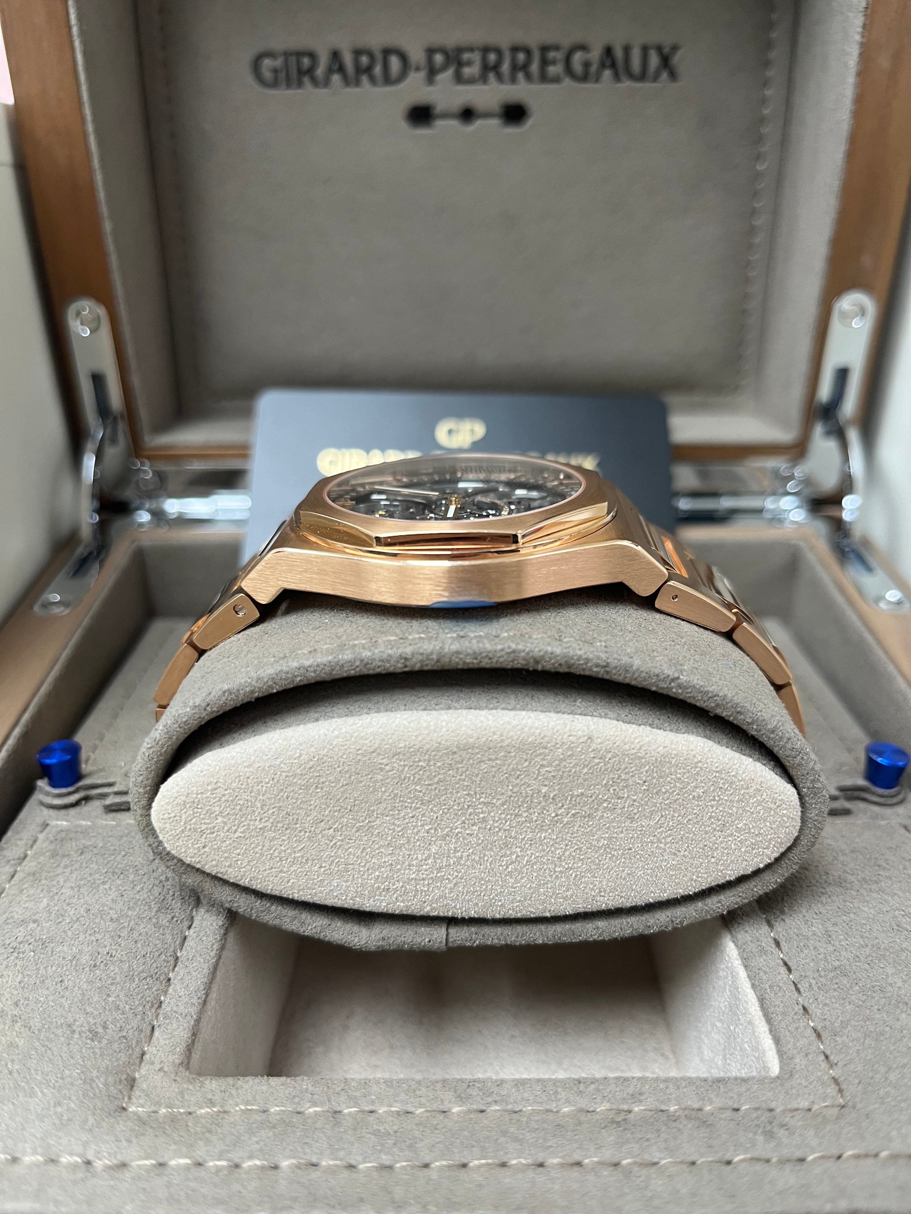 Girard Perregaux Laureato Skeleton Watch 81015-52-002-52A - Luxury Automatic Skeleton Dial Men's Timepiece for Business & Formal Occasions
