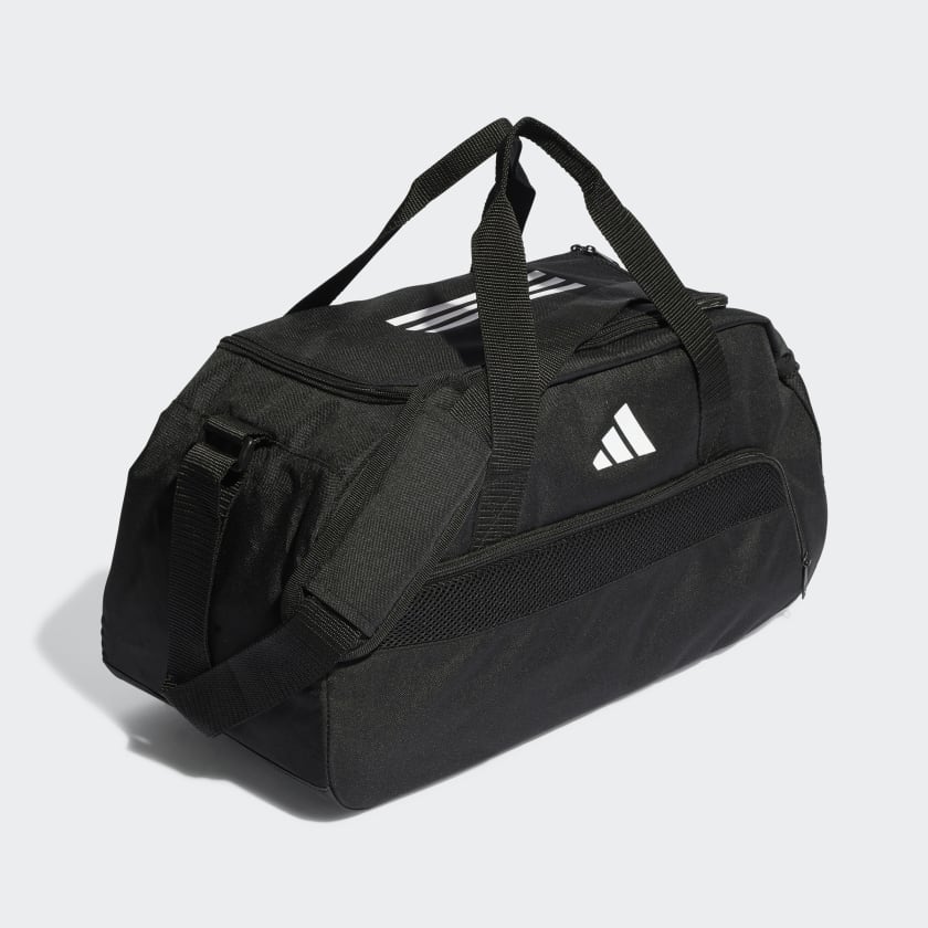 Adidas Tiro Small Black Duffle Bag - Lightweight Sports Gym Travel Bag for Men & Women - Perfect for Workouts, Travel & Everyday Use