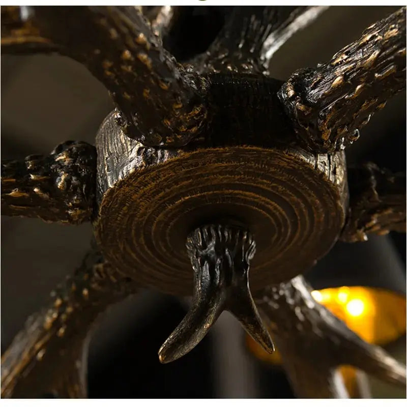 Stylish Faux Elk Antler Chandelier - Rustic Lodge Decor Lighting Fixture for Cabin, Hunting Lodge & Western Home Decor