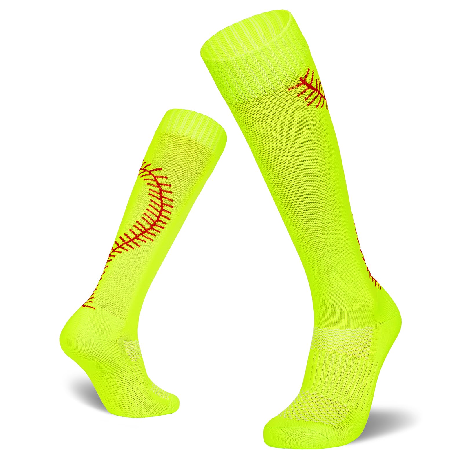 American Trends Softball Socks for Youth Girls & Adults - Breathable Baseball Athletic Socks with Stitched Design - Perfect for Games, Practice & Team Sports