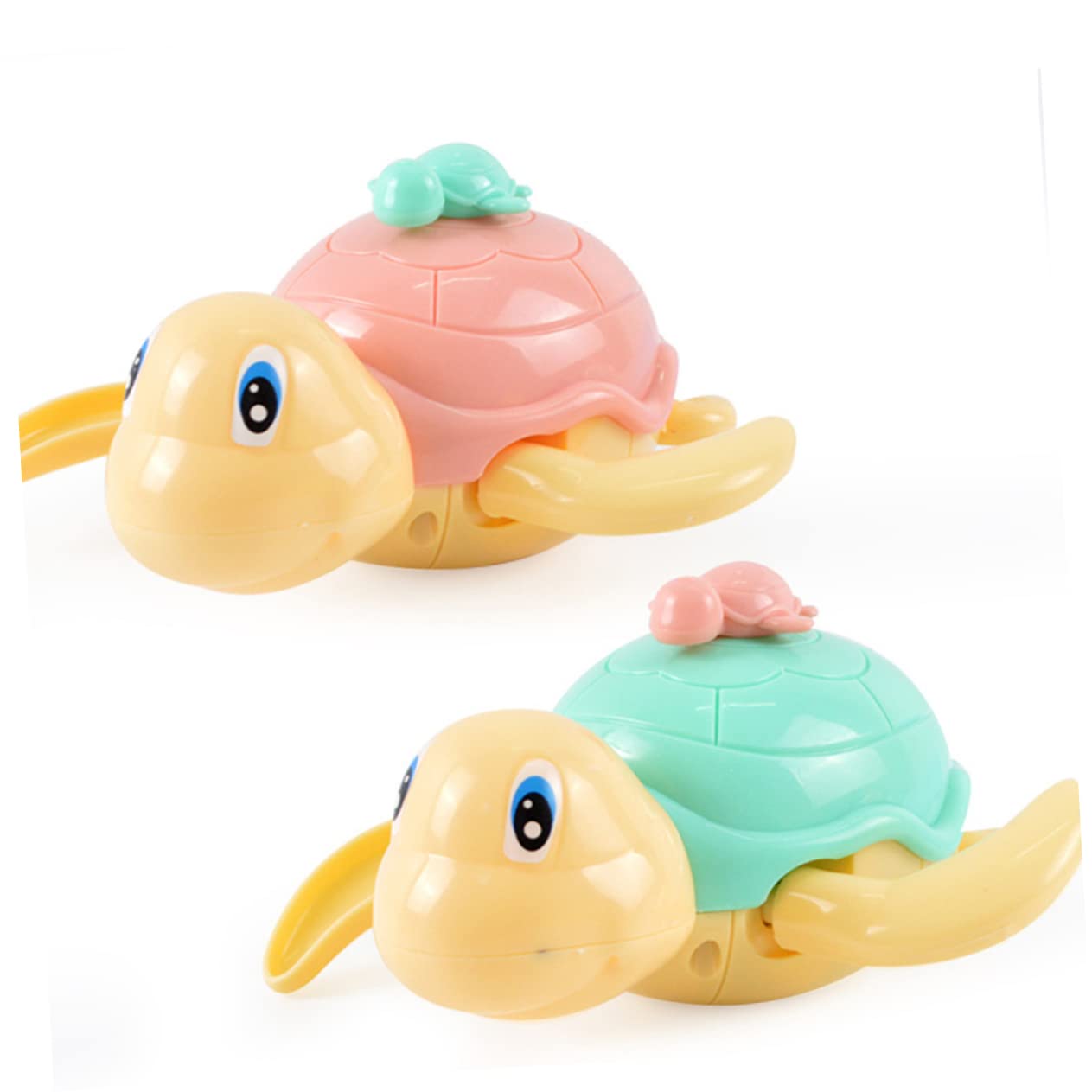 DRESSOOS 2-Pack Wind-Up Swimming Turtle Bath Toys - Safe Bathtub Water Toys for Toddlers & Kids | Fun Bath Time, Pool & Beach Play