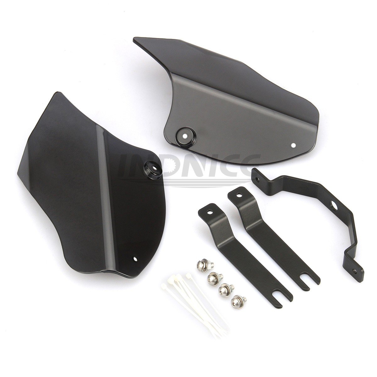 Motorcycle Air Deflector for Harley Softail Fat Boy 2000-2016 - Black Reflective Saddle Shields & Heat Deflector - Reduce Wind & Heat for Comfortable Riding