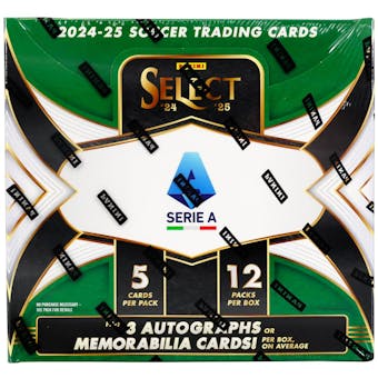 2024-2025 Panini Select Serie A Soccer Hobby Box - 12 Packs with Exclusive Player Cards - Perfect for Soccer Collectors and Fantasy League Fans (Home Display & Trading Events)