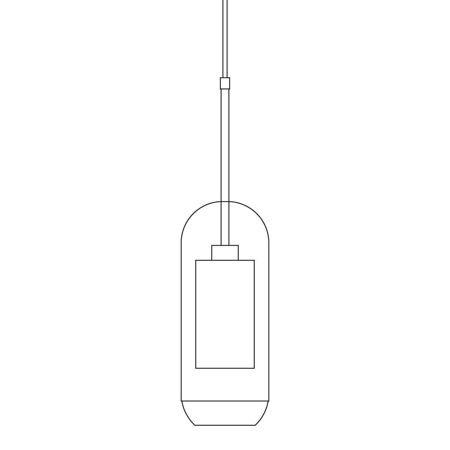 Chiswick Glass Pendant Light - Modern Hanging Ceiling Lamp for Kitchen Island, Dining Room & Bedroom Lighting