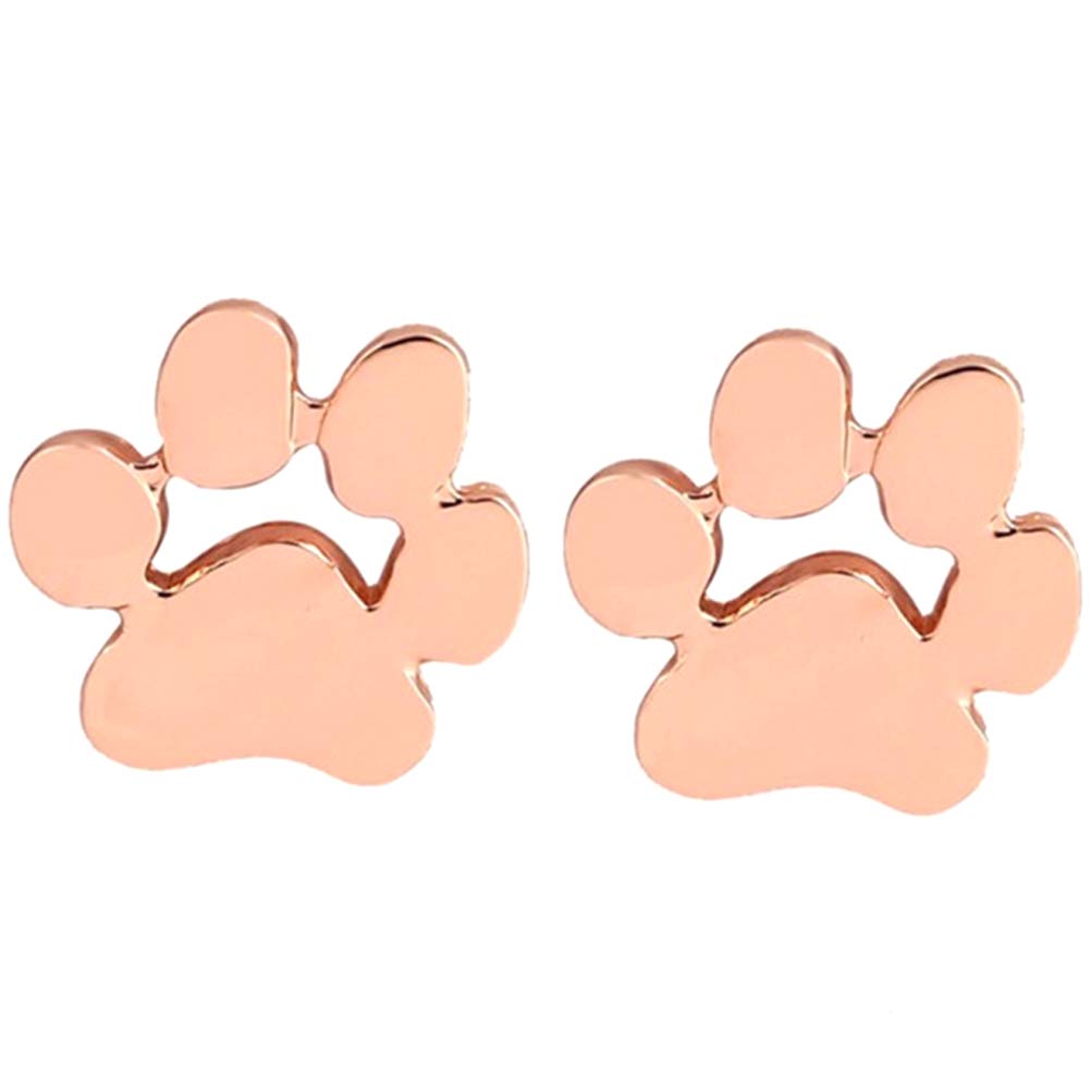 Walbest Women's Fashion Dog & Cat Paw Stud Earrings - Silver Party Jewelry Accessories Gift for Animal Lovers | Perfect for Casual Wear, Date Nights & Gift Giving