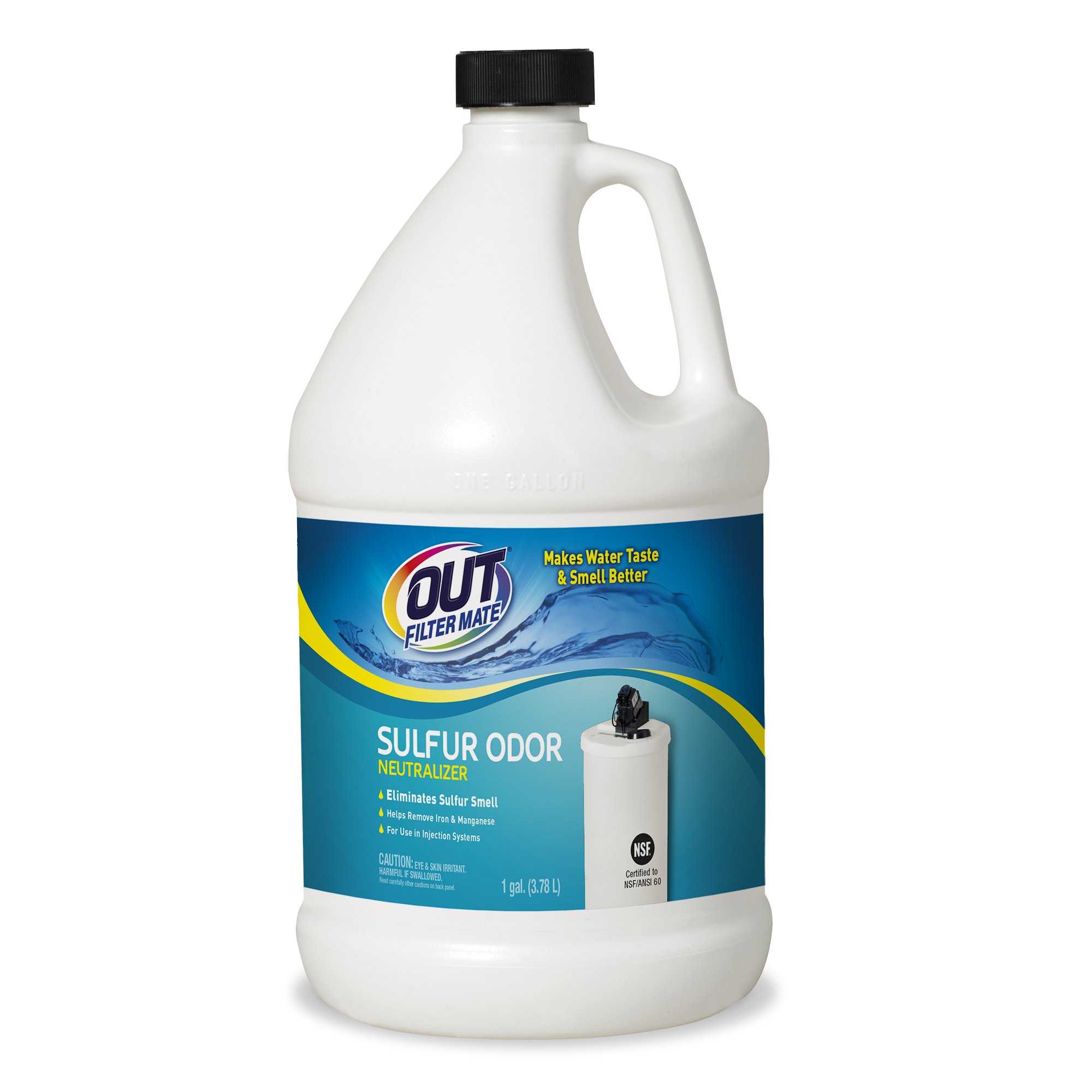 Filter-Mate Water Filter Odor Neutralizer - Eliminates Sulfur & Rotten Egg Smell - 1 Gallon for Clean, Fresh-Tasting Water - Perfect for Home, RV & Well Water Systems
