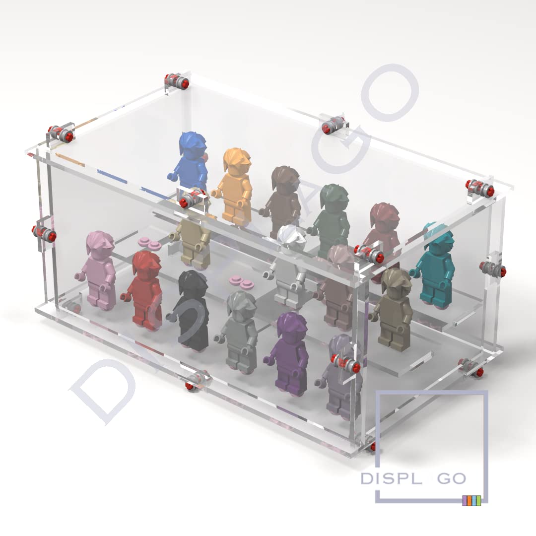 Stackable Lego® Minifigures Display Case - Holds 18 Minifigures from Series 1-22 | Perfect for Collectors & Home Decor