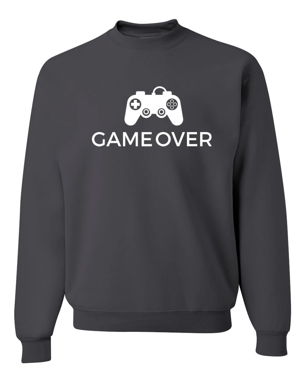 Wild Bobby Video Game Controller Graphic Sweatshirt - 'Game Over Nerdy' Unisex Crewneck Pullover - Perfect for Gamers, Esports Fans & Casual Wear