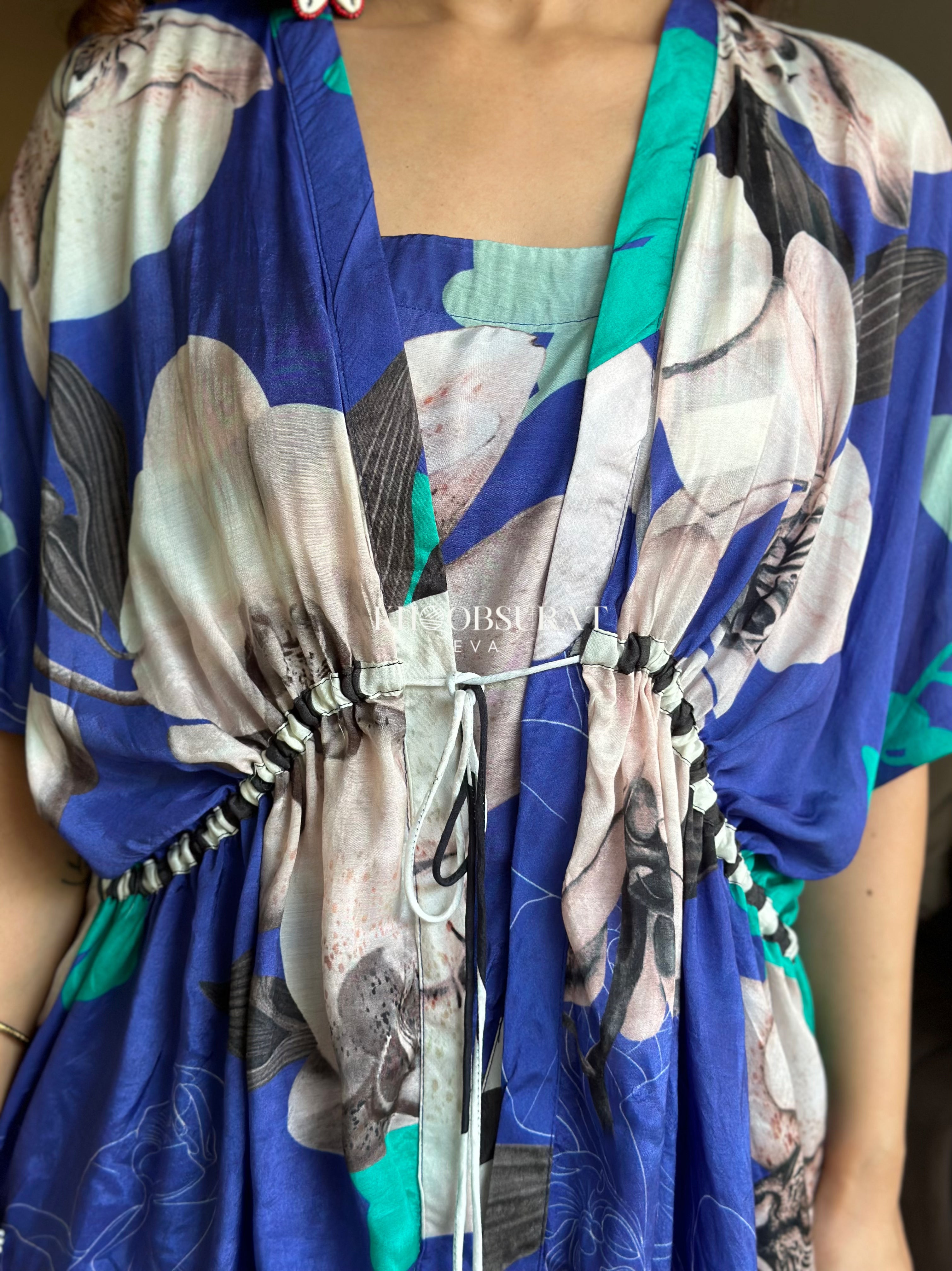 Breezy Blue Casual Shrug Dress - Lightweight Summer Cover-Up for Beach, Brunch & Outdoor Events