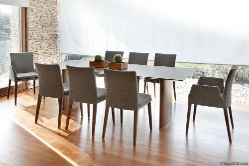 Tonon Ensemble Side Chair - Modern Dining Chair with Wooden Legs & Upholstered Seat - Perfect for Kitchen, Dining Room, or Home Office