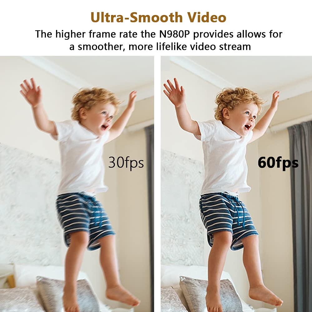 NexiGo N980P 1080P 60FPS HD Webcam with Built-in Microphone, 120° Wide Angle Lens, Software Control & Mini Tripod - Perfect for Zoom, Skype, Teams Meetings, Online Classes, Video Conferencing, and Live Streaming