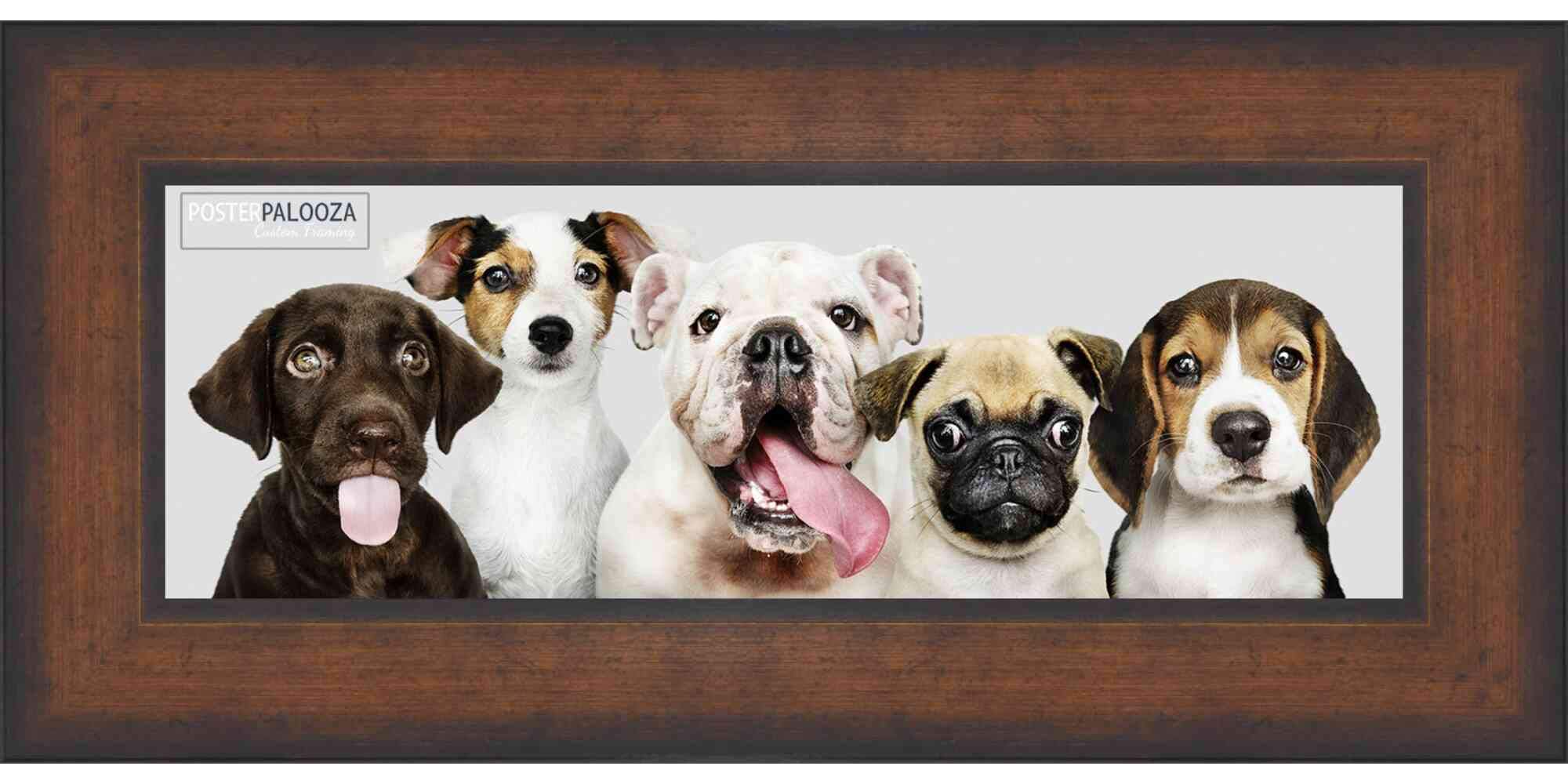 Vintage Gold Wood Panoramic Picture Frame 39x13 Inches - UV Acrylic, Backing & Hanging Hardware Included - Perfect for Posters, Puzzles & Wall Art Display in Living Room, Bedroom or Office