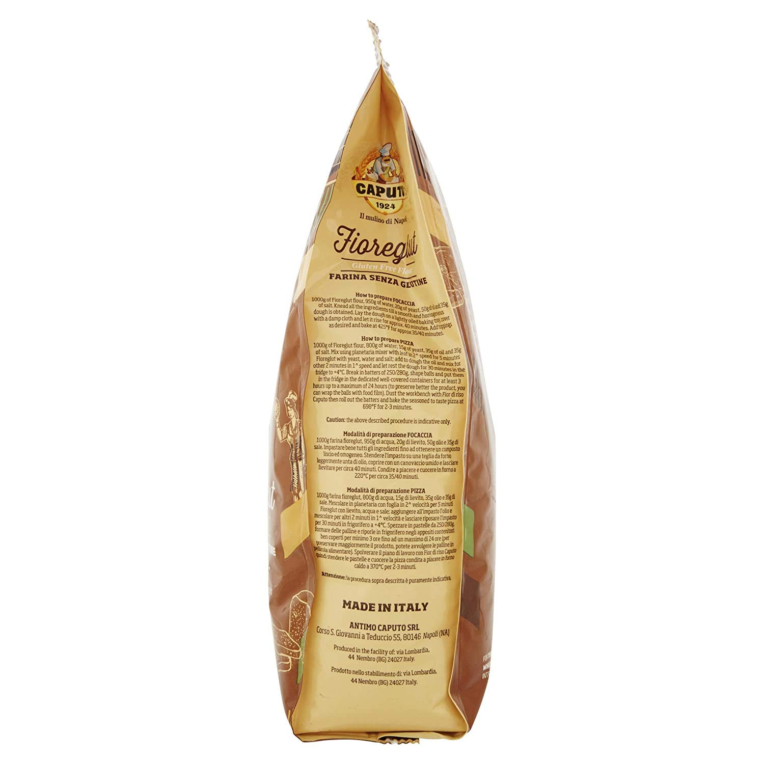 Antimo Caputo Gluten Free Pizza Flour 2.2lb (12 Pack) - All Natural Multi-Purpose Flour & Starch Blend for Baking Pizza, Bread, Pasta, Cookies | Perfect for Home Chefs, Restaurants & Gluten-Free Diets