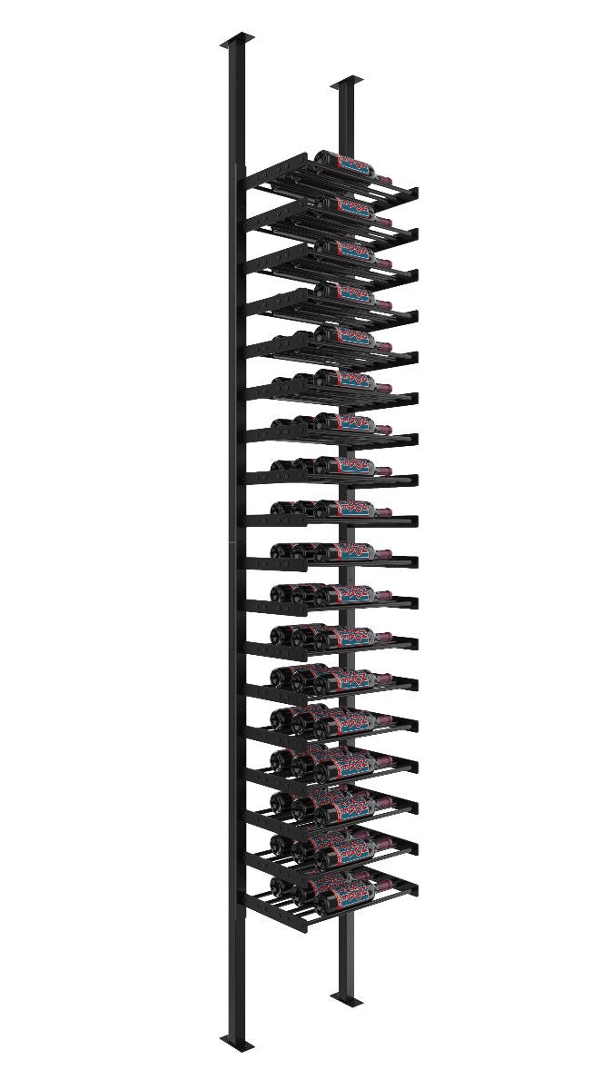 Evolution Wine Wall Single Sided 1 Column Post Kit - Premium Wine Rack System for Home Cellars, Bars & Restaurants