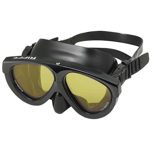 Riffe Mantis Dive Mask with Amber Lens - Perfect for Scuba Diving, Snorkeling & Underwater Photography