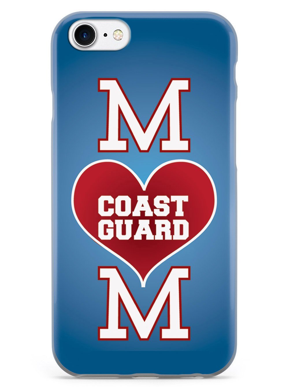**Inspired Cases - Military Themed 3D Textured Protective Case for Apple iPhone 8 - Durable Shockproof Cover for Coast Guard Mom & Military Families - Perfect for Everyday Use & Outdoor Activities**