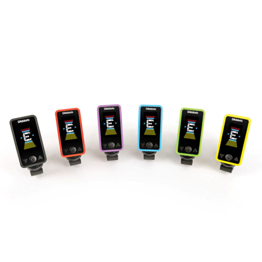 D'Addario Eclipse Clip-On Guitar Tuner - Accurate Chromatic Tuner for Guitar, Bass, Violin & Ukulele - Perfect for Live Performances, Studio Recording & Music Practice