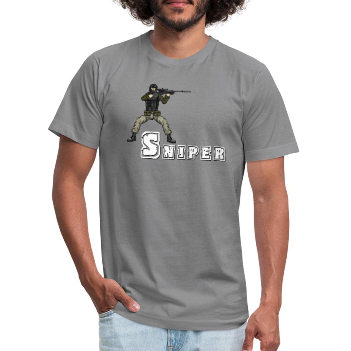 Battlefield Friends Sniper Men's Jersey T-Shirt | Gaming Graphic Tee for Gamers & Fans | Perfect for Cosplay, Gaming Events & Casual Wear