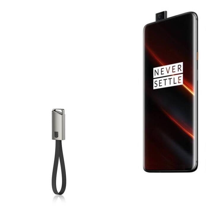 OnePlus 7T Pro McLaren Edition USB Type-C Charging Cable - 8in Keychain USB-C to USB-A Fast Charger Cord - Compatible with OnePlus 7/7T/8 Series - Perfect for Travel, Office & Car Charging (Jet Black)