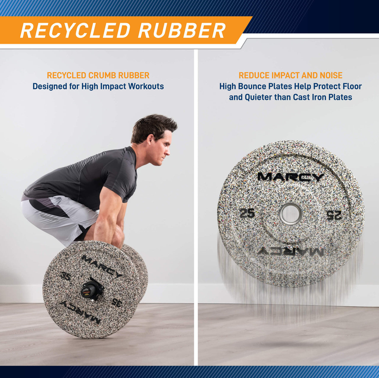 25LB Olympic Rubber Bumper Plate - High-Quality Weightlifting Plate for CrossFit, Powerlifting & Home Gym | MCBP 025 | Perfect for Strength Training & Fitness Workouts