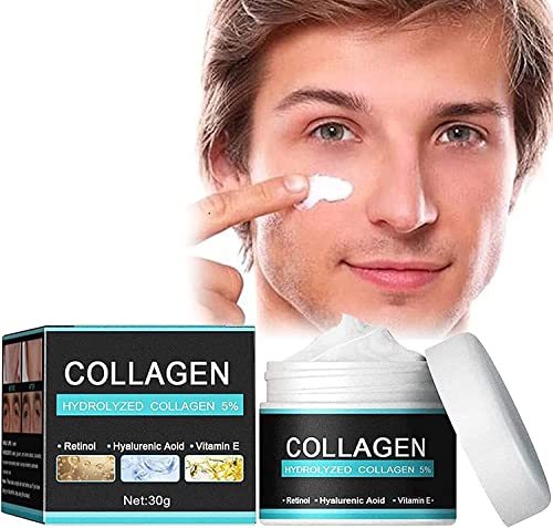 **Best Collagen Cream for Men - Anti-Wrinkle & Revitalizing Face Moisturizer - Day & Night Skin Care - 30ML - Hydrates & Firms Skin for Youthful Look**    *(Perfect for Daily Skincare Routine, Gifts for Him, or Post-Shave Hydration)*