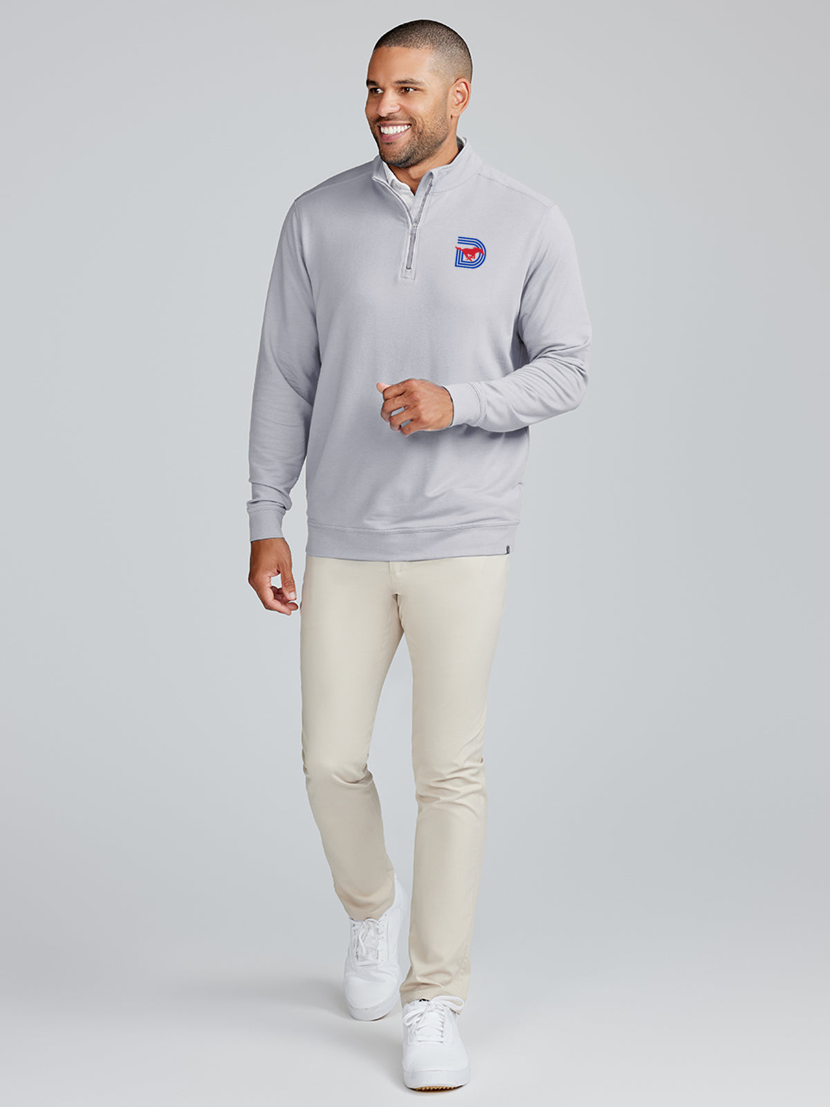 SMU Cloud French Terry Quarter Zip Pullover - Soft & Stylish Men's Casual Sweatshirt for Lounge, Workout & Outdoor Activities