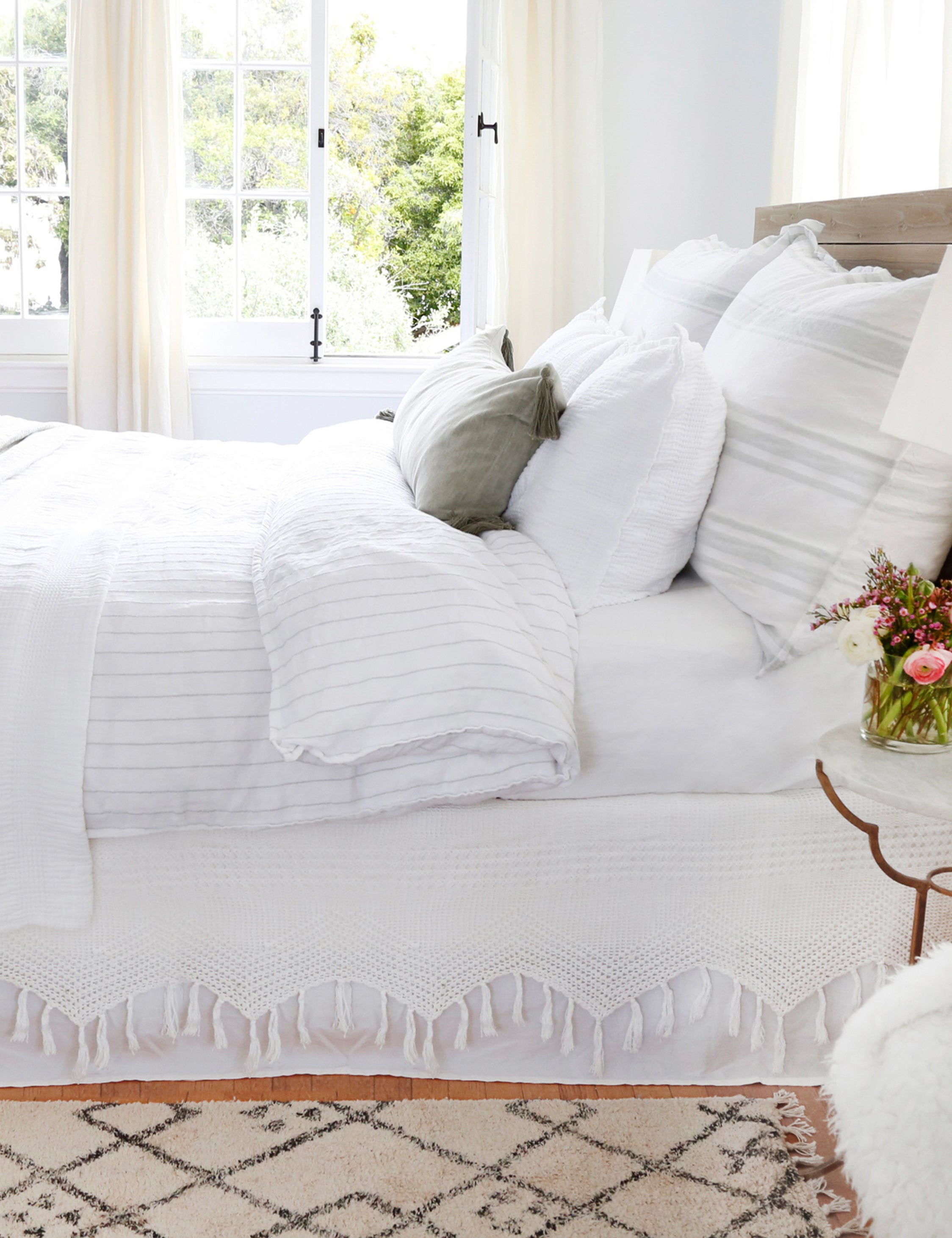 Premium Blake Linen Duvet Cover Set - Soft Breathable 100% Natural Flax Linen Bedding by Pom Pom at Home - Perfect for Cozy Bedrooms, Guest Rooms & Airbnbs
