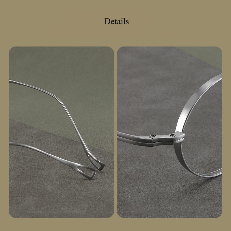Bclear Unisex Full Rim Round Titanium Eyeglasses 1021 - Lightweight & Durable Frame for Men & Women - Perfect for Reading, Work & Everyday Use