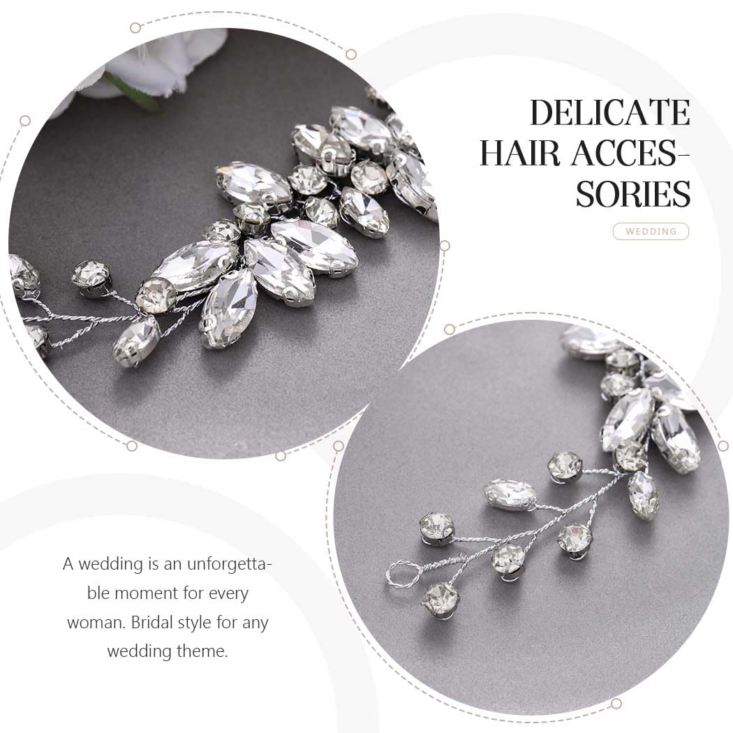 Sparkling Silver Rhinestone Bridal Hair Vine - Crystal Wedding Headpiece for Women & Girls | Elegant Bride Hair Accessories for Weddings, Prom & Special Occasions