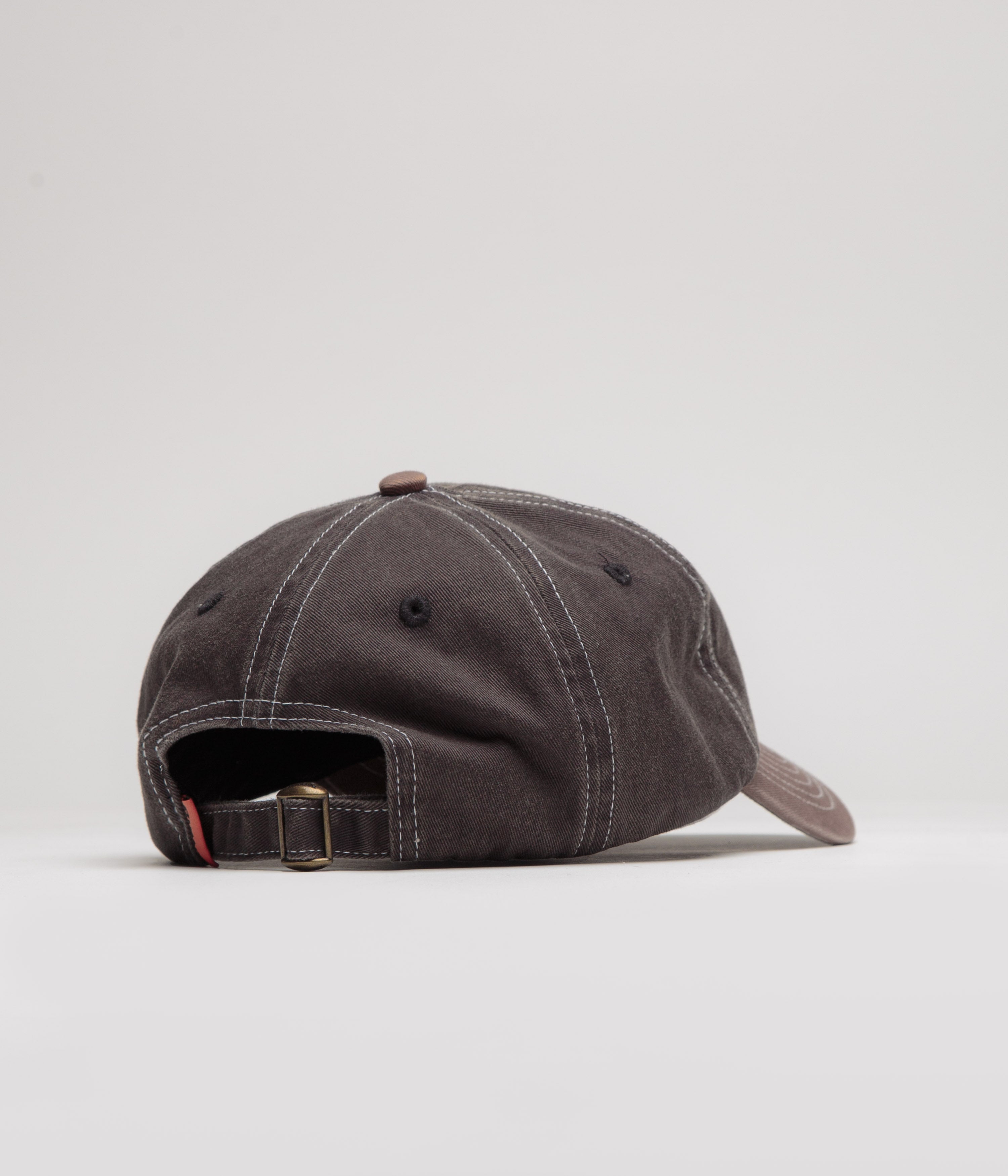 Butter Goods Art Cap - Charcoal & Redwood Color Adjustable Dad Hat for Men & Women - Perfect for Casual Wear, Outdoor Activities & Street Fashion