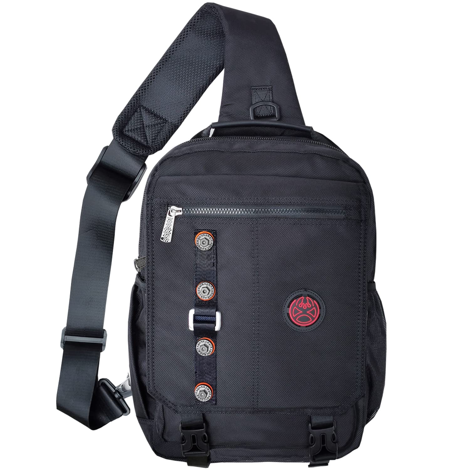 Large Sling Bag for Laptop - Crossbody Messenger Backpack with Shoulder Strap - Travel Rucksack (Black) - Perfect for Commuting, Work & Outdoor Adventures