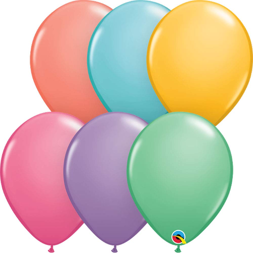 Qualatex 11 Inch Multicolor Latex Balloons - Bulk Party Balloons for Birthday, Wedding & Baby Shower Decorations - Candy Assortment Balloon Pack for Festive Events