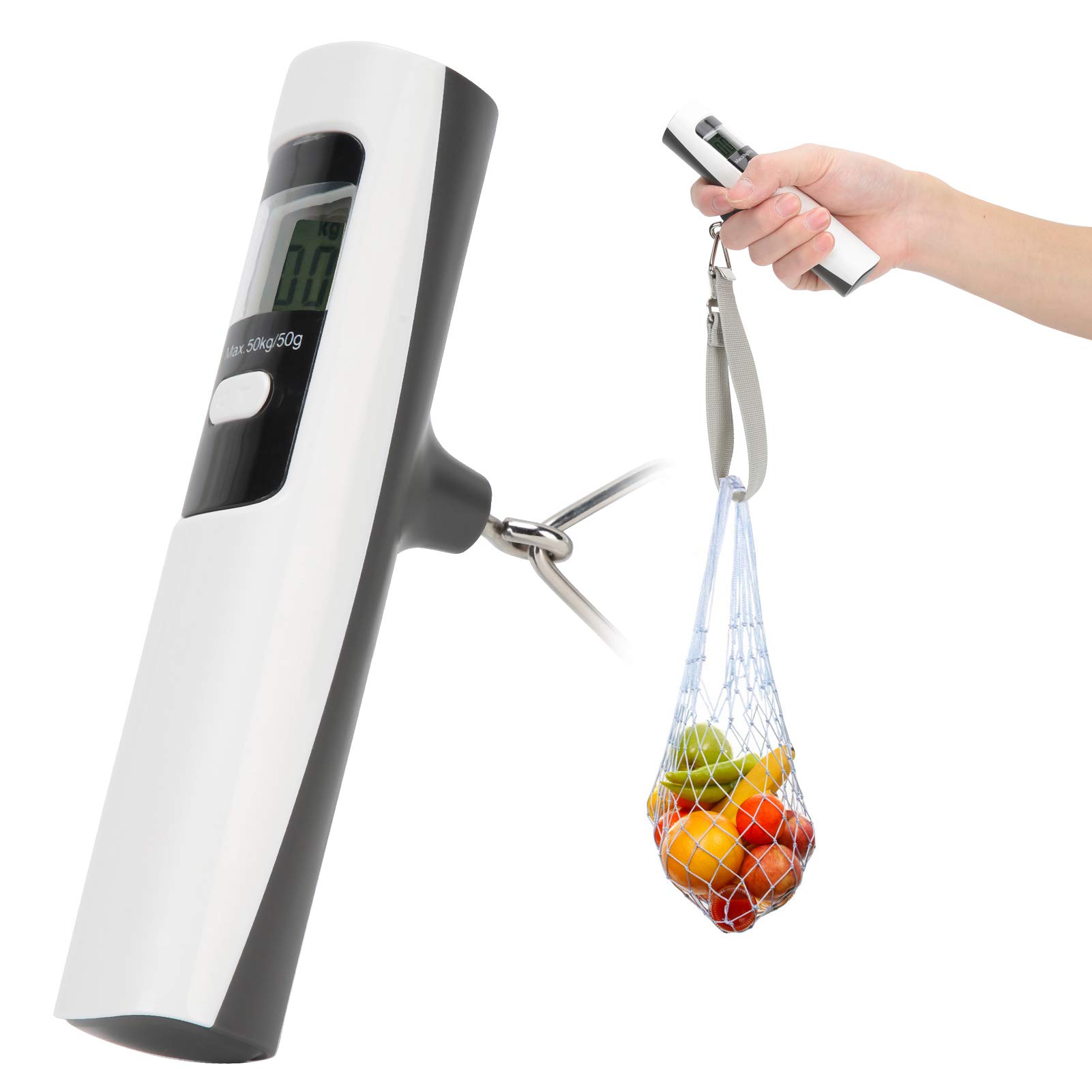 Jeffergarden Digital Luggage Scale with LCD Display - Portable Battery-Free Suitcase Weighing Scale for Travel, Airports, and Shipping (No Battery Required) - Perfect for Airlines, Cruise Ships, and International Travel Packing