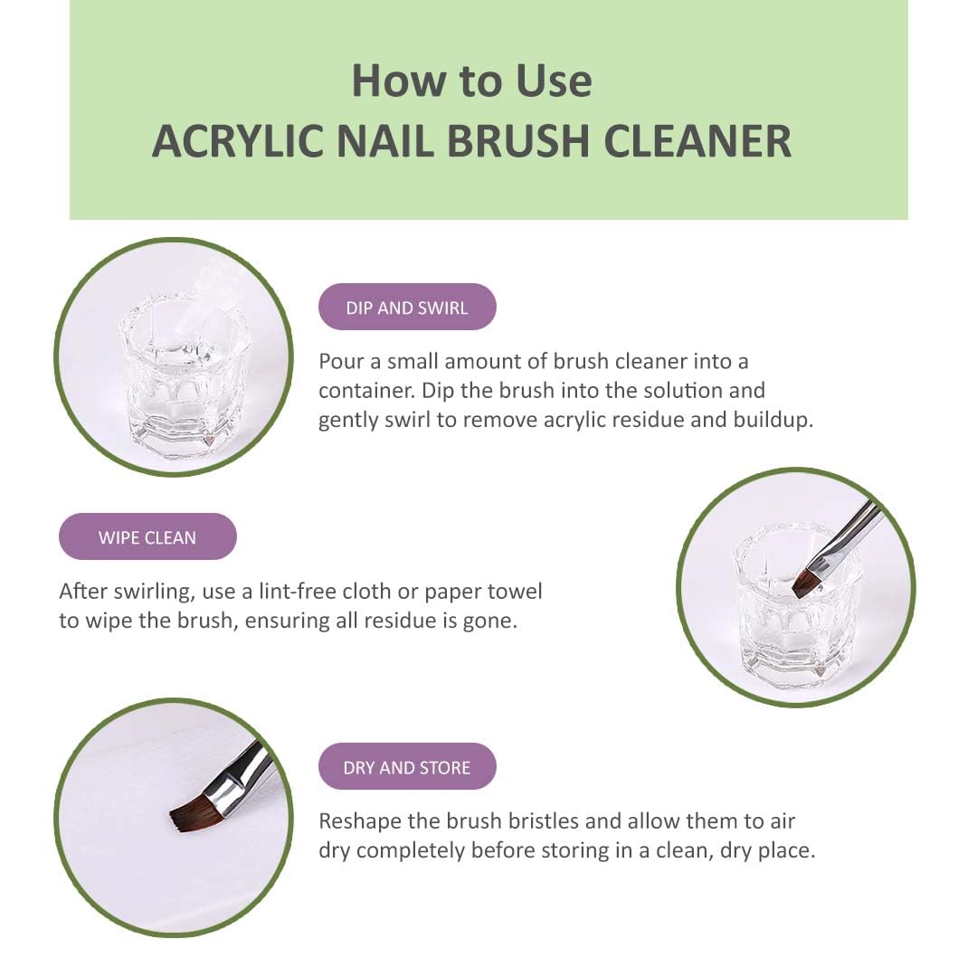 UV Nail Gel Brush Cleaner & Acrylic Nail Brush Cleaner Remover - Powerful 500ml Build-Up Dissolver for Professional Salon & Home Manicure Care